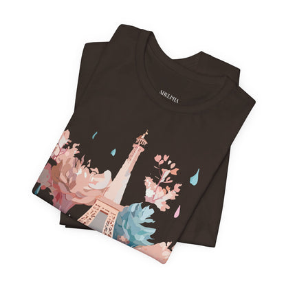Natural Cotton Tee Shirt - Beautiful Places Collection - Paris Printify