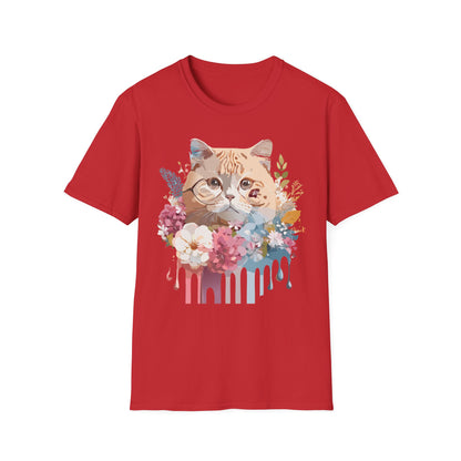 Cat Shirt Unisex Cat Tee Kitten Print Softstyle Gildan 64000
