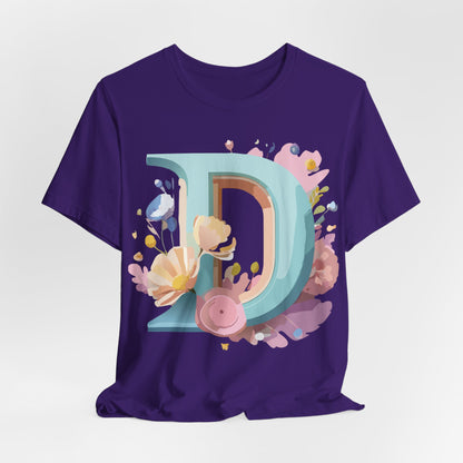 Natural Cotton Tee Shirt - Letters Collection - D Printify