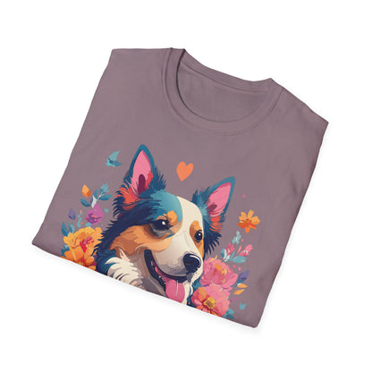 Animal Print Dog Shirt Unisex Softstyle Cotton Tee For Pet Lovers