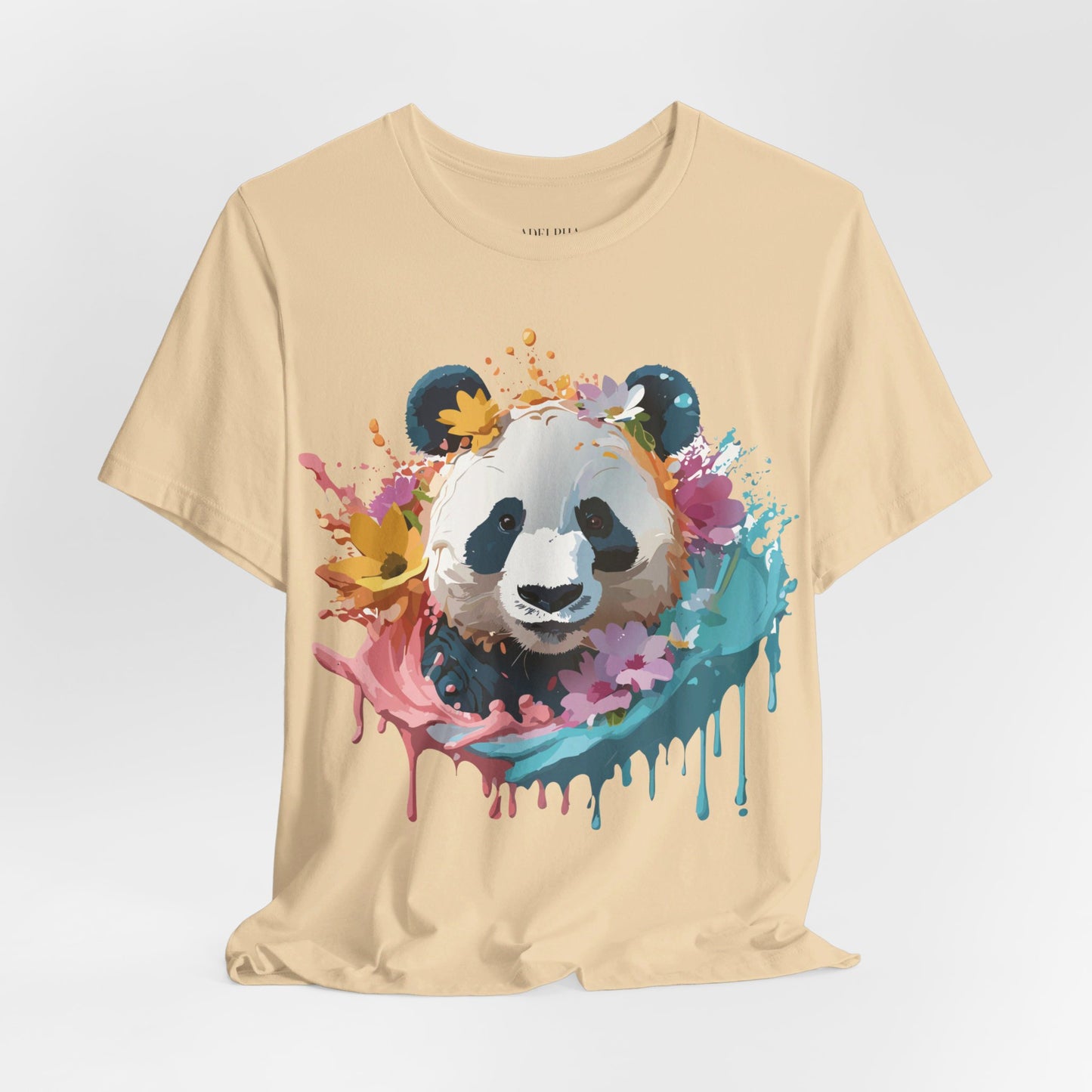 T-Shirt aus natürlicher Baumwolle mit Panda