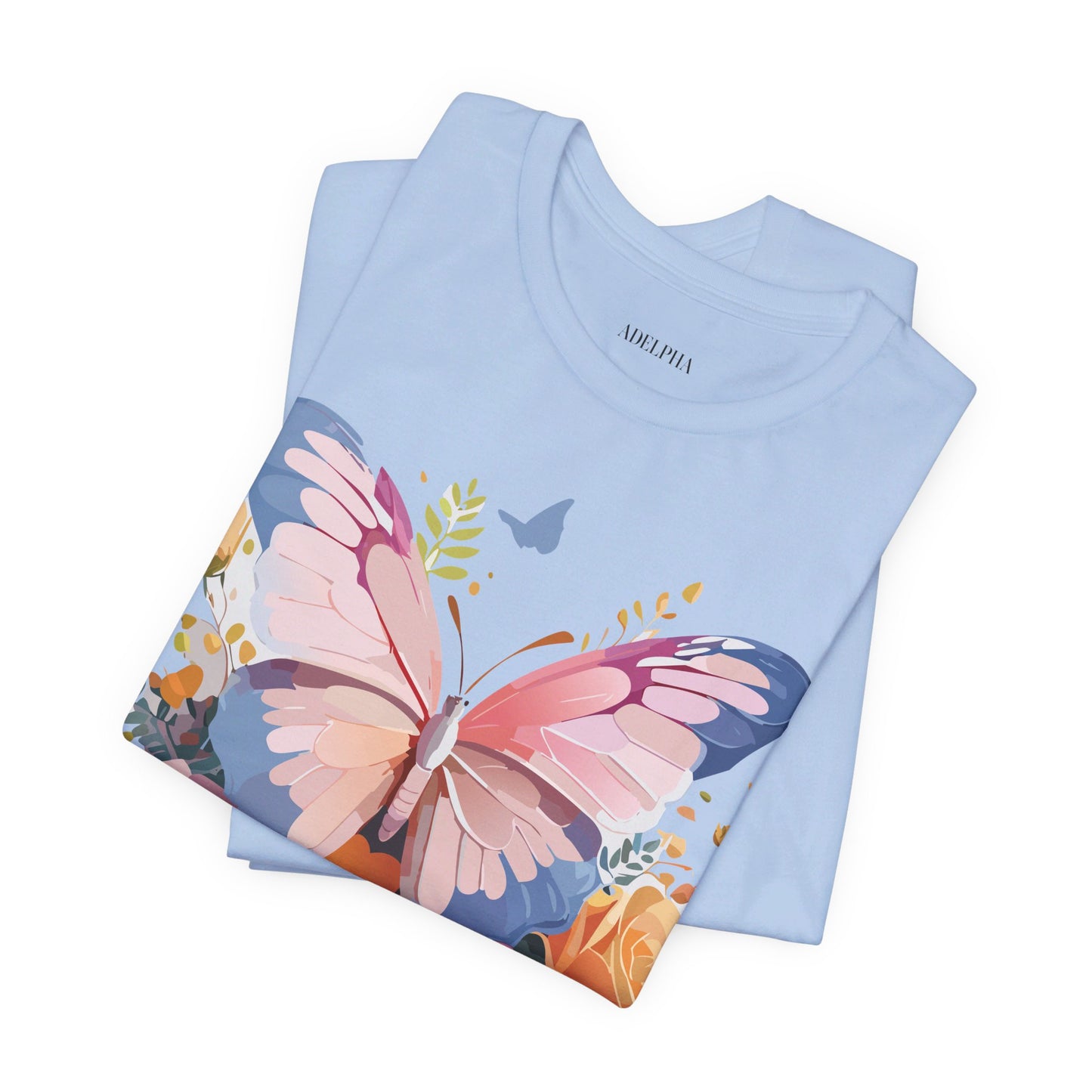 T-shirt en coton naturel avec papillon