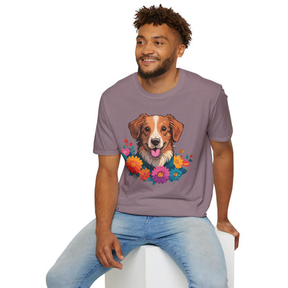 Dog Shirt Unisex Animal Tee Short Sleeve Gildan Softstyle 64000 Cotton Tee