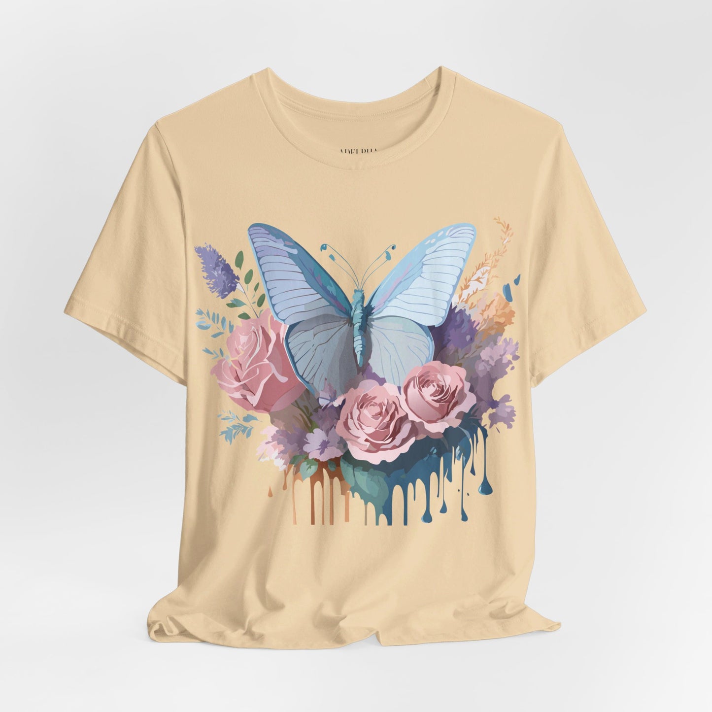 T-shirt en coton naturel avec papillon