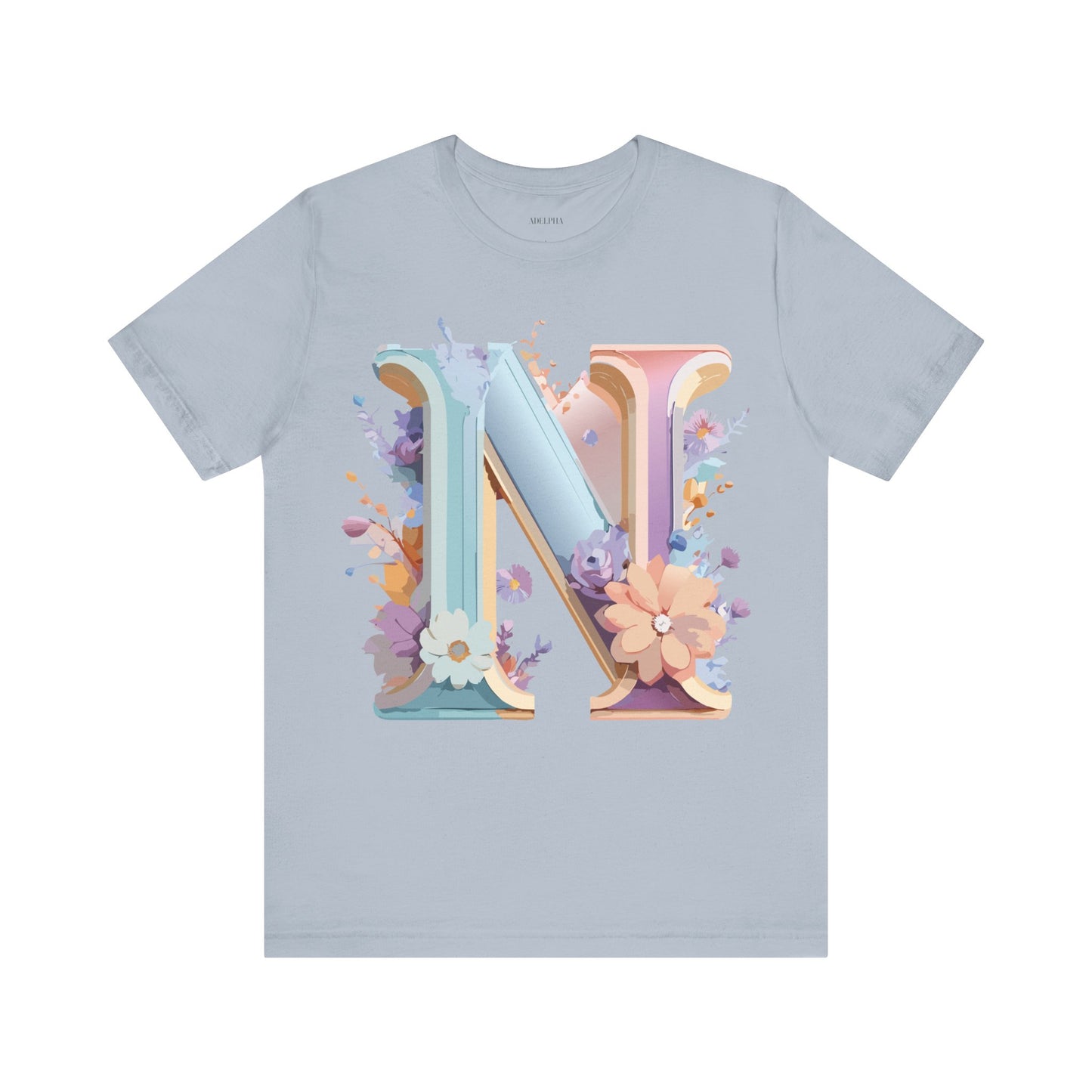 Natural Cotton Tee Shirt - Letters Collection - N