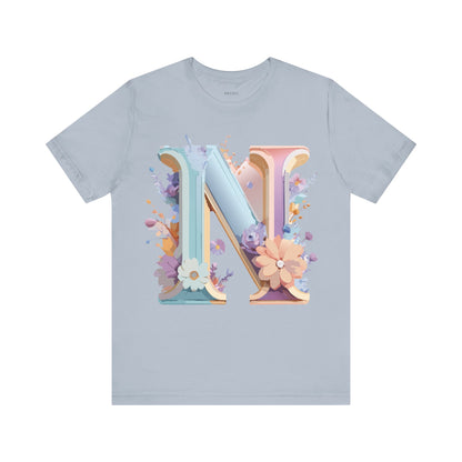 Natural Cotton Tee Shirt - Letters Collection - N Printify