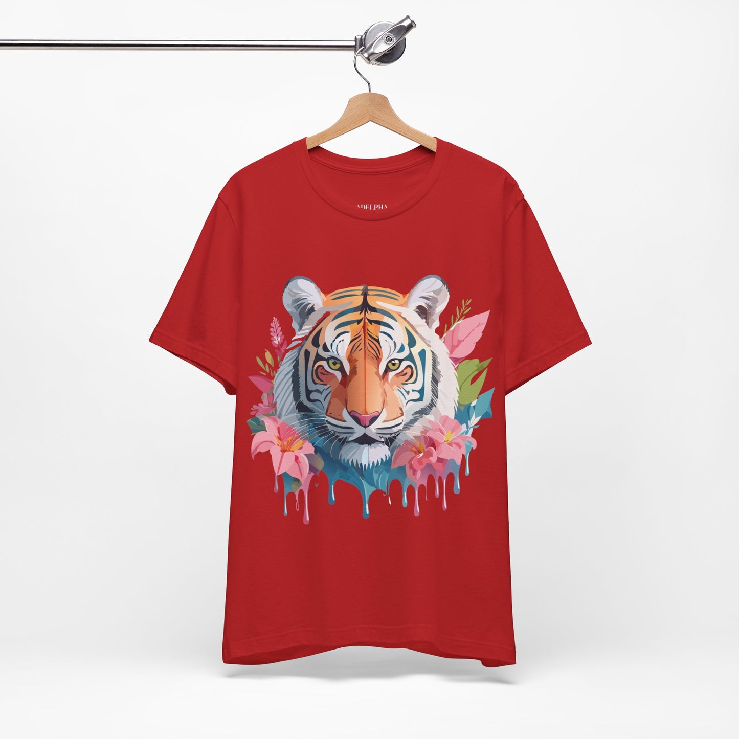 Natural Cotton Tee Shirt with Tiger