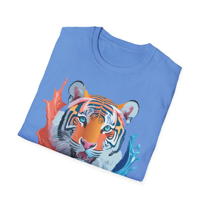 Unisex Tiger Tee Gildan Softstyle Animal Print Shirt Ring Spun Cotton