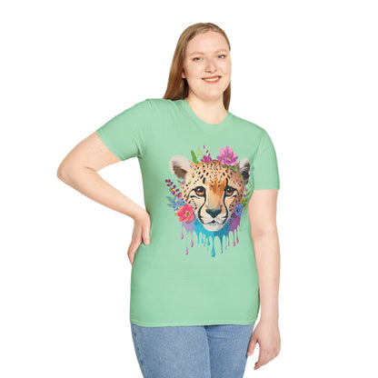 Cheetah Print Unisex Softstyle T Shirt Gildan 64000 Tee For Everyday Comfort