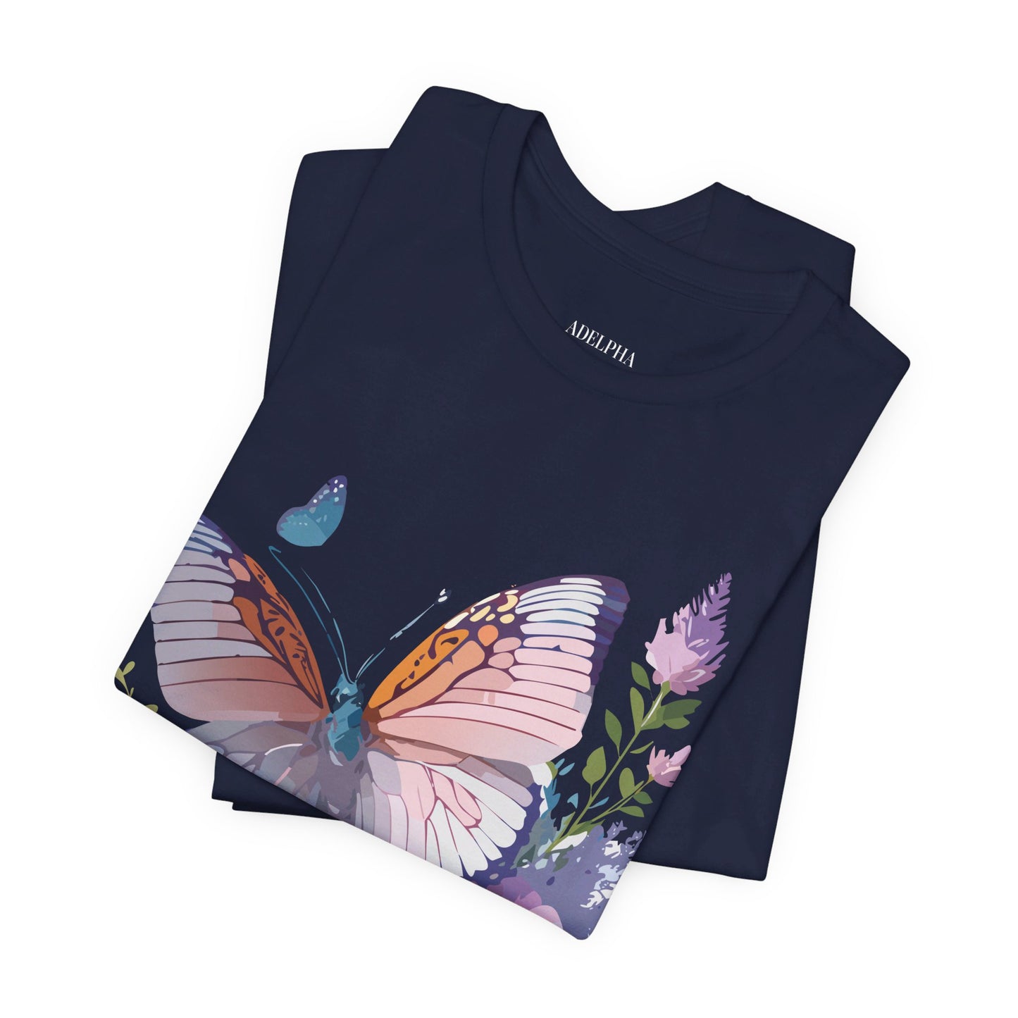 T-shirt en coton naturel avec papillon