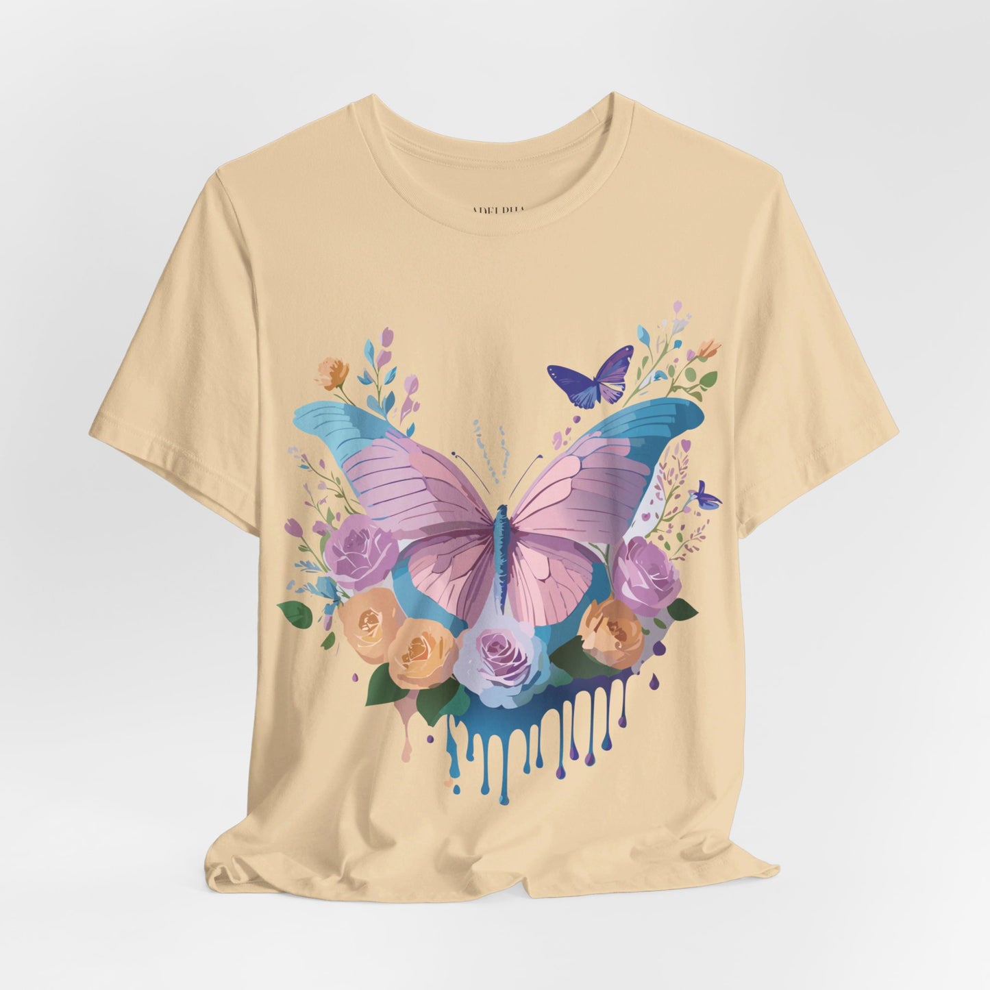 T-shirt en coton naturel avec papillon