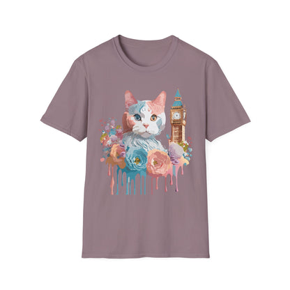 Cat Shirt Unisex Tee Softstyle 64000 Gildan Ring Spun Cotton