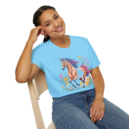 Horse Shirt Unisex Softstyle 64000 Cotton Tee Gildan 100 Percent Ring Spun