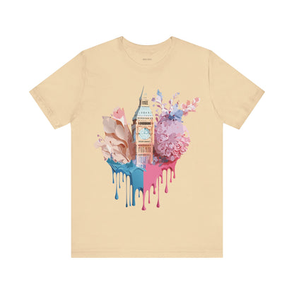 Natural Cotton Tee Shirt - Beautiful Places Collection - London Printify