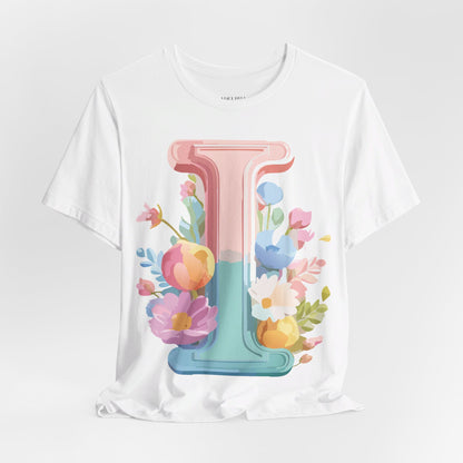 Natural Cotton Tee Shirt - Letters Collection - I Printify
