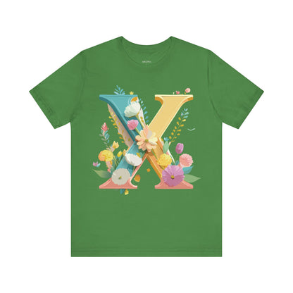 Natural Cotton Tee Shirt - Letters Collection - X Printify