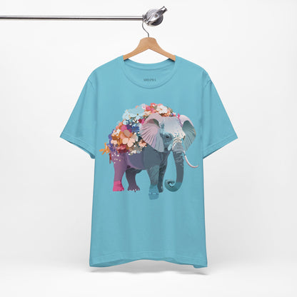 Natural Cotton Tee Shirt with Elephant Printify