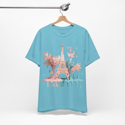 Natural Cotton Tee Shirt - Beautiful Places Collection - Paris Printify