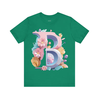 Natural Cotton Tee Shirt - Letters Collection - B Printify