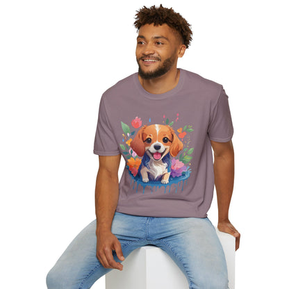 Dog Shirt Animal Print Tee Unisex Gildan Softstyle 64000 Cotton Tee