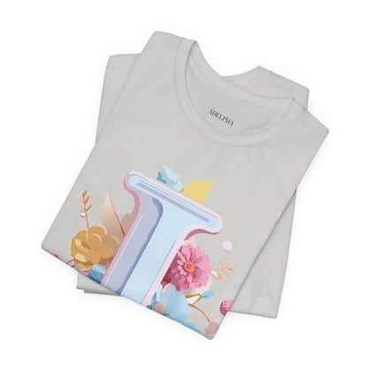 Natural Cotton Tee Shirt - Letters Collection - I Printify