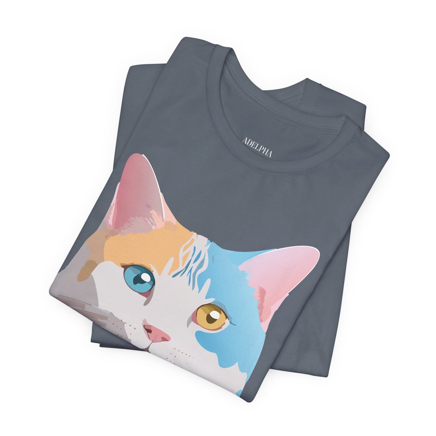 T-Shirt aus natürlicher Baumwolle mit Katze