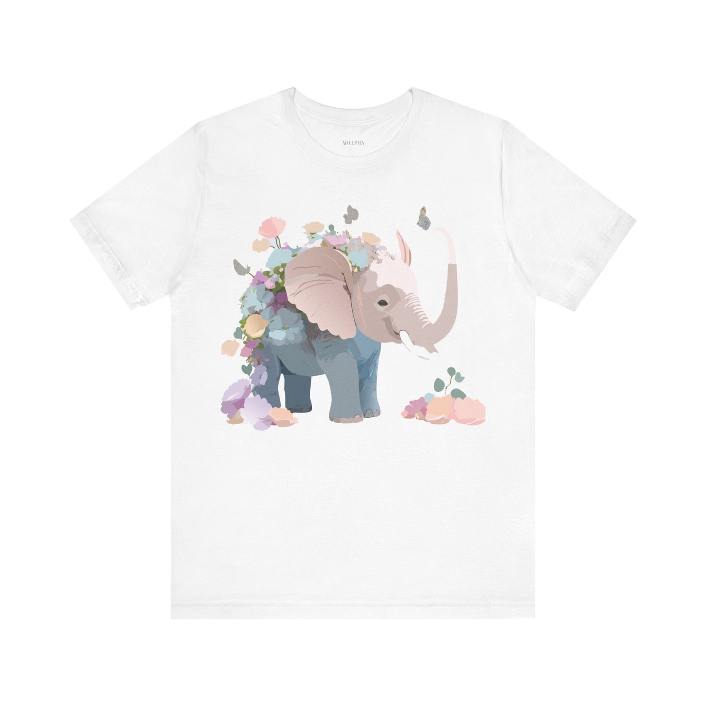 Natural Cotton Tee Shirt with Elephant