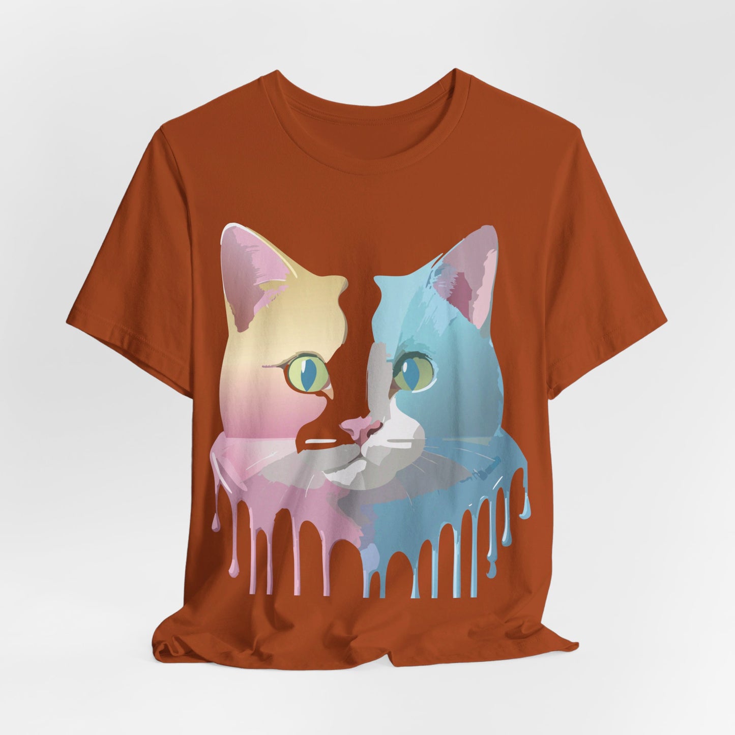 T-shirt en coton naturel avec chat