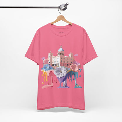 Natural Cotton Tee Shirt - Beautiful Places Collection - Madrid Printify