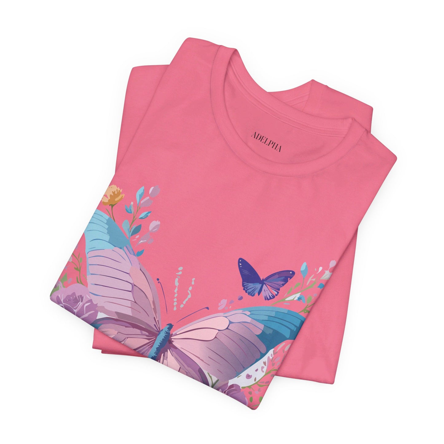 T-shirt en coton naturel avec papillon