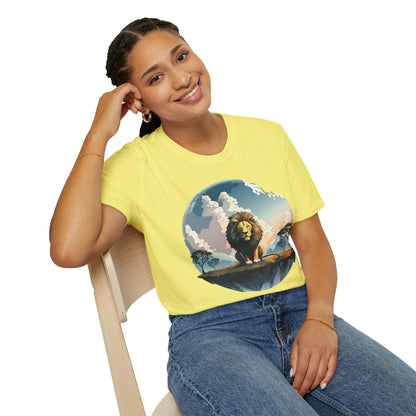 Lion Shirt Unisex Animal Tee Gildan Softstyle 64000 One Hundred Percent Cotton