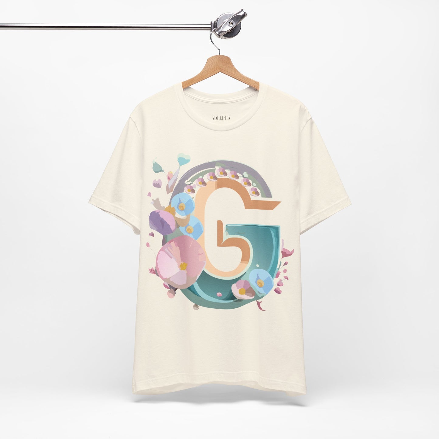 Natural Cotton Tee Shirt - Letters Collection - G