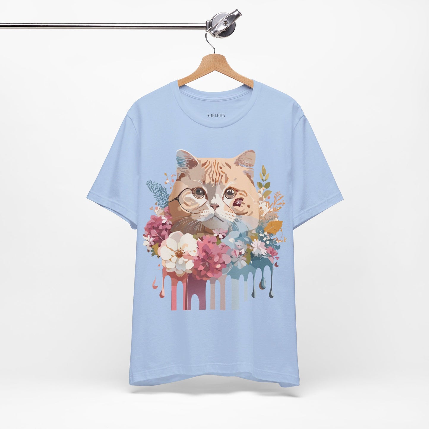 T-shirt en coton naturel avec chat