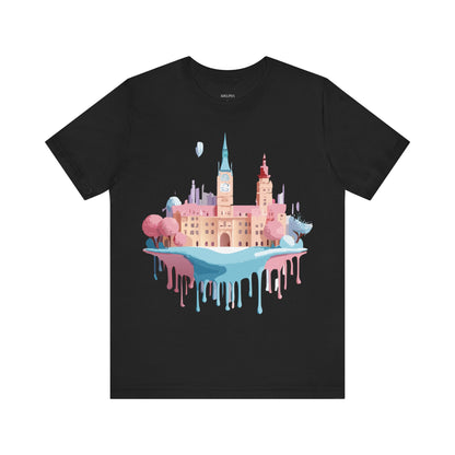 Natural Cotton Tee Shirt - Beautiful Places Collection - Prague Printify
