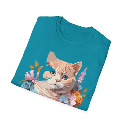 Cat Shirt Unisex Kitten Tee Softstyle Gildan 64000 Cotton Tee