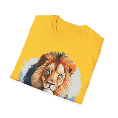 Lion Shirt Unisex Animal Tee Gildan Softstyle 64000 100 Percent Ring Spun Cotton