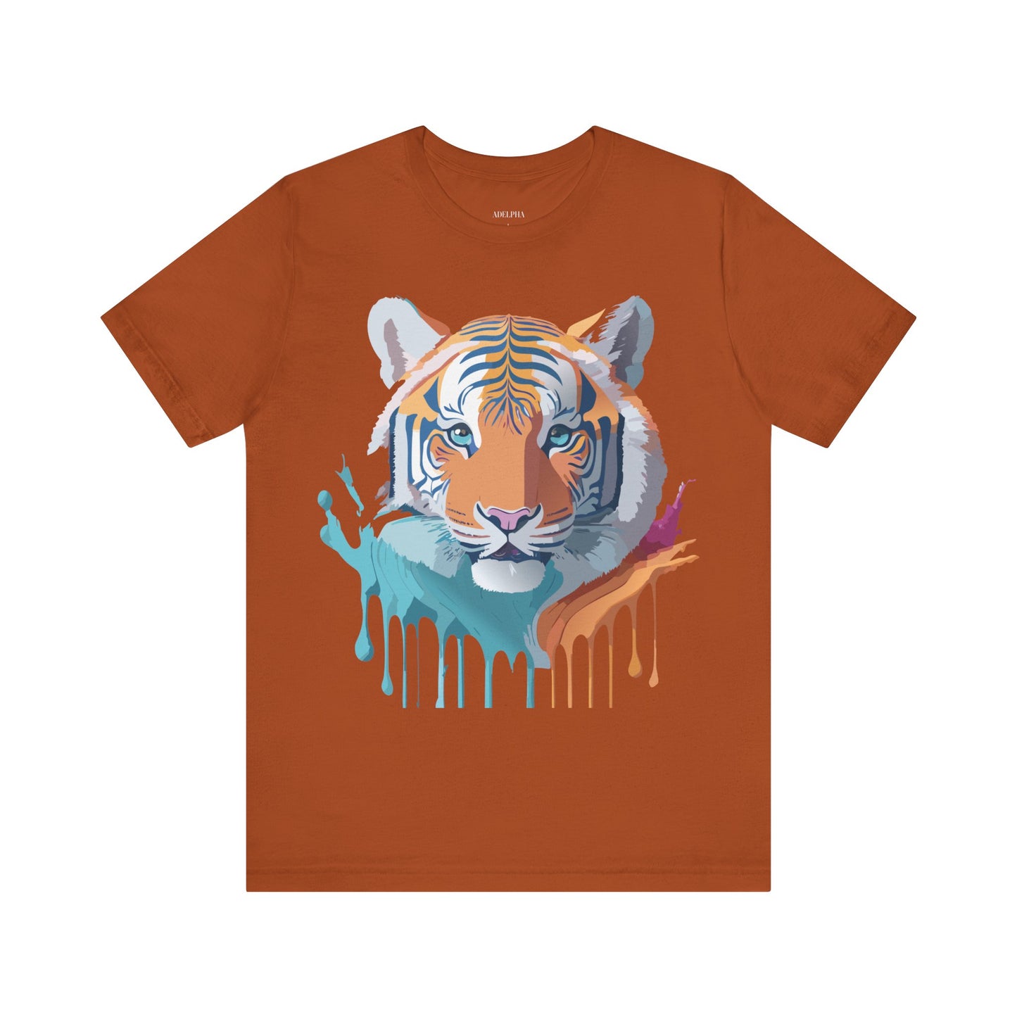 Natural Cotton Tee Shirt with Tiger