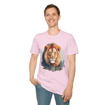 Lion Shirt Unisex Animal Tee Gildan Softstyle 64000 100 Percent Ring Spun Cotton