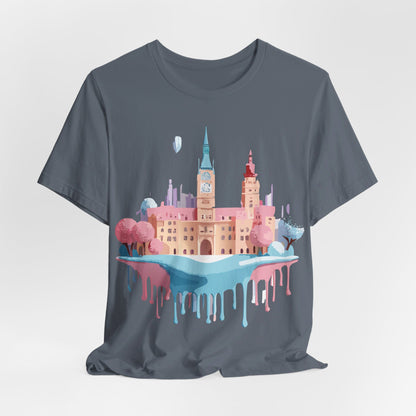 Natural Cotton Tee Shirt - Beautiful Places Collection - Prague Printify
