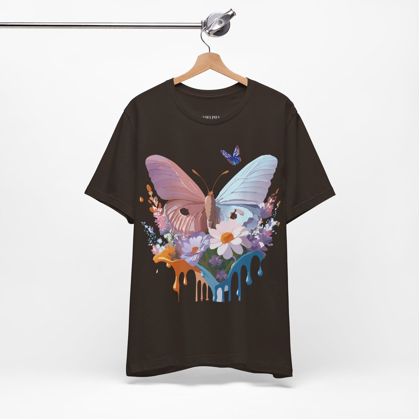 T-Shirt aus natürlicher Baumwolle mit Schmetterling