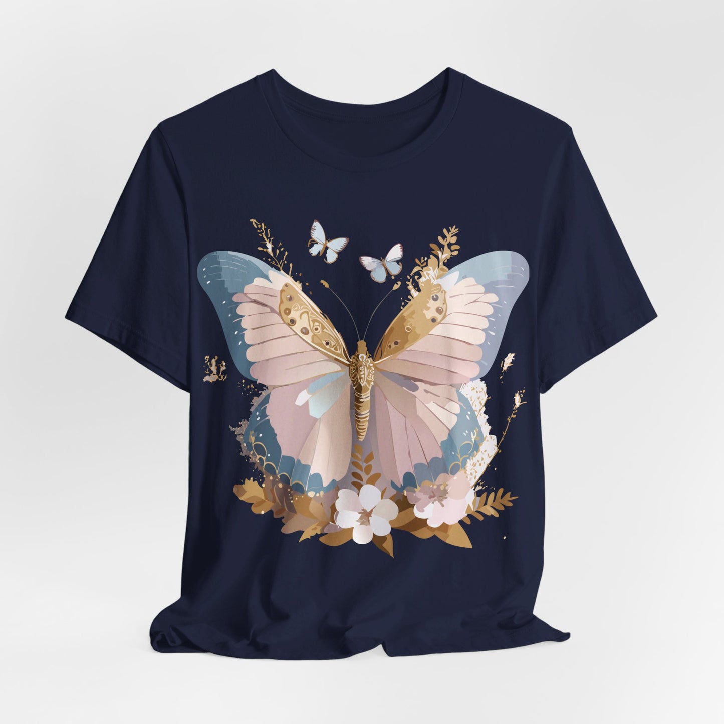 T-shirt en coton naturel avec papillon