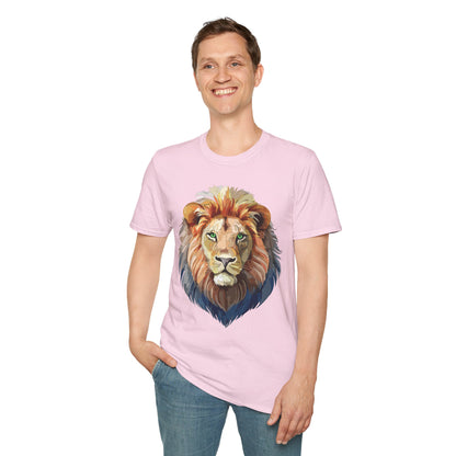Lion Floral Tee Unisex Gildan Softstyle 64000 Cotton Short Sleeve Shirt
