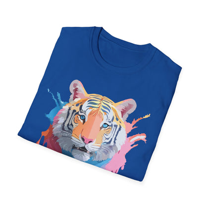 Tiger Print Unisex Softstyle T Shirt Gildan 64000 Comfort Tee