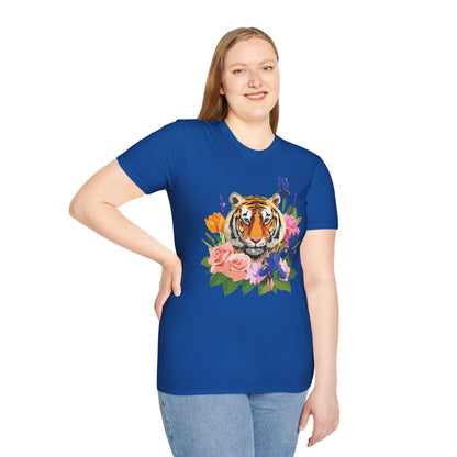 Tiger Shirt Unisex Animal Tee Gildan Softstyle 64000 100 Percent Cotton