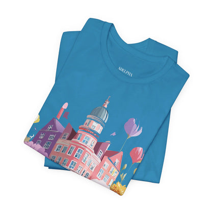 Natural Cotton Tee Shirt - Beautiful Places Collection - Amsterdam Printify