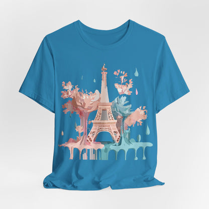 Natural Cotton Tee Shirt - Beautiful Places Collection - Paris Printify