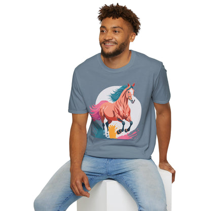 Unisex Horse Shirt Tee Gildan Softstyle 64000 Premium Ringspun Cotton