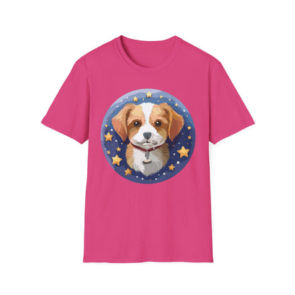 Unisex Dog Shirt Animal Print Tee Gildan Softstyle 64000 Cotton