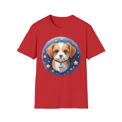 Unisex Dog Shirt Animal Print Tee Gildan Softstyle 64000 Cotton