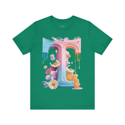 Natural Cotton Tee Shirt - Letters Collection - T Printify